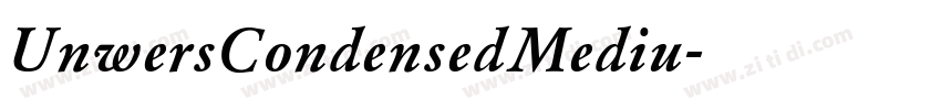 UnwersCondensedMediu字体转换