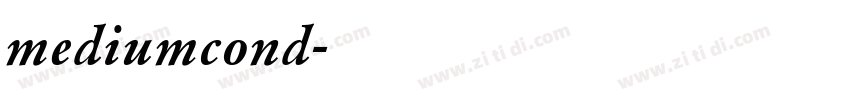 mediumcond字体转换