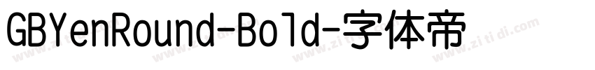 GBYenRound-Bold字体转换