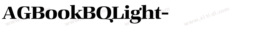AGBookBQLight字体转换