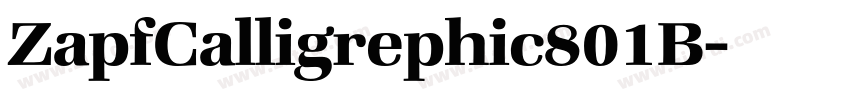 ZapfCalligrephic801B字体转换