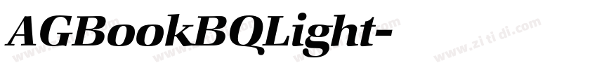 AGBookBQLight字体转换