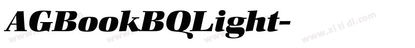 AGBookBQLight字体转换