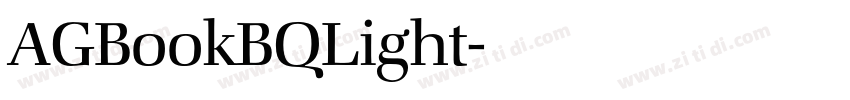 AGBookBQLight字体转换