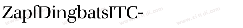 ZapfDingbatsITC字体转换