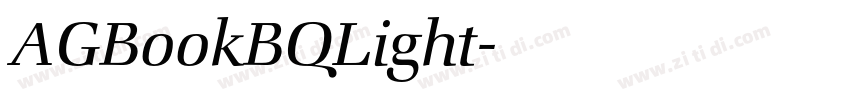 AGBookBQLight字体转换