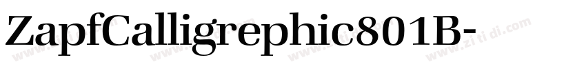 ZapfCalligrephic801B字体转换