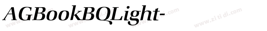 AGBookBQLight字体转换