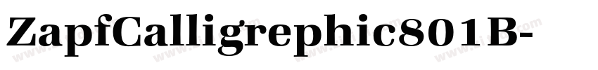 ZapfCalligrephic801B字体转换