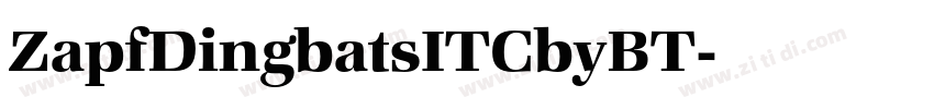 ZapfDingbatsITCbyBT字体转换
