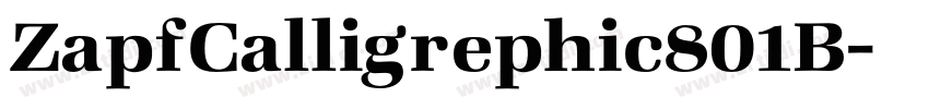 ZapfCalligrephic801B字体转换