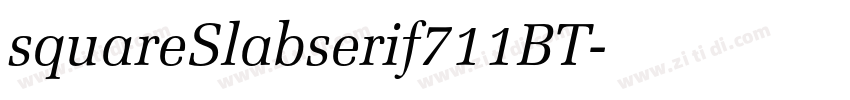 squareSlabserif711BT字体转换