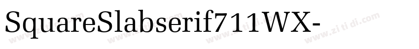 SquareSlabserif711WX字体转换