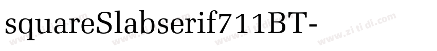 squareSlabserif711BT字体转换