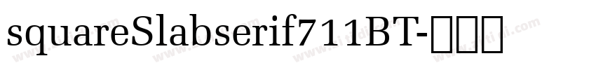squareSlabserif711BT字体转换