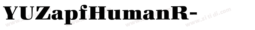 YUZapfHumanR字体转换