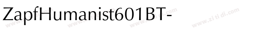 ZapfHumanist601BT字体转换