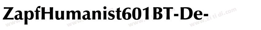 ZapfHumanist601BT-De字体转换