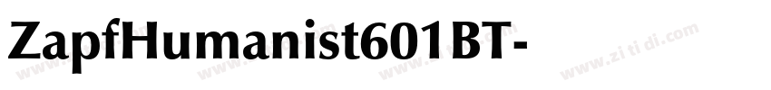ZapfHumanist601BT字体转换