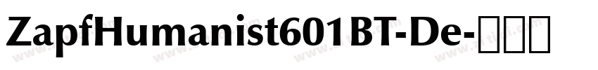 ZapfHumanist601BT-De字体转换