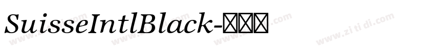 SuisseIntlBlack字体转换