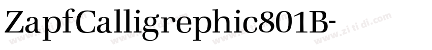 ZapfCalligrephic801B字体转换