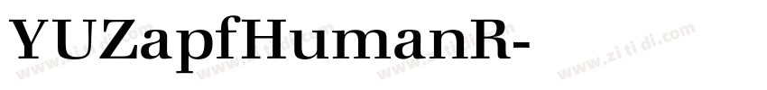 YUZapfHumanR字体转换