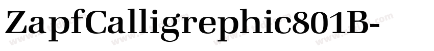 ZapfCalligrephic801B字体转换