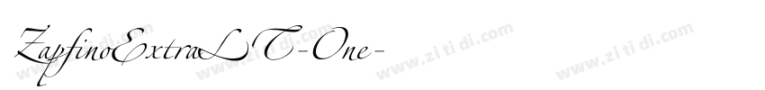 ZapfinoExtraLT-One字体转换