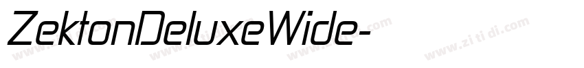 ZektonDeluxeWide字体转换