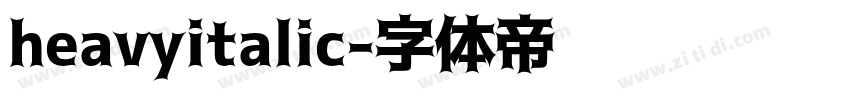 heavyitalic字体转换