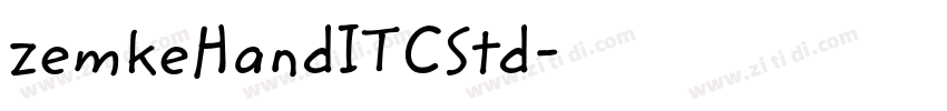 zemkeHandITCStd字体转换