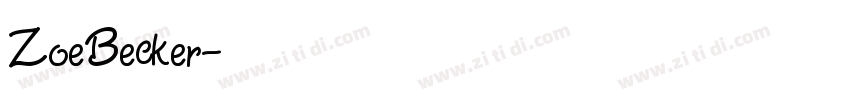ZoeBecker字体转换
