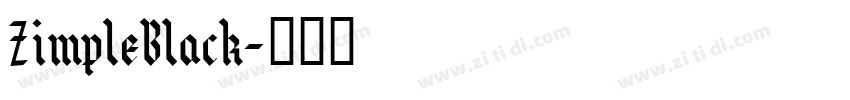 ZimpleBlack字体转换