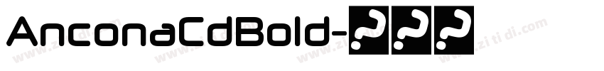 AnconaCdBold字体转换