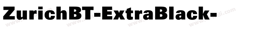 ZurichBT-ExtraBlack字体转换
