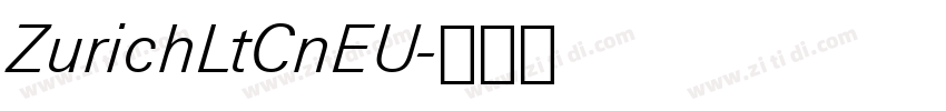 ZurichLtCnEU字体转换