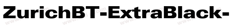 ZurichBT-ExtraBlack字体转换