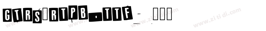 GTRS_RtpB.ttf字体转换
