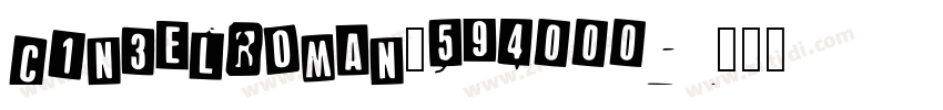 cinzelroman_594000字体转换