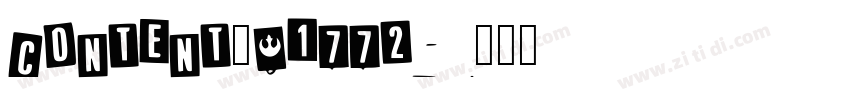 content_@1772字体转换