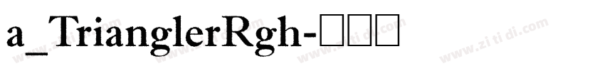 a_TrianglerRgh字体转换
