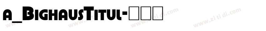a_BighausTitul字体转换