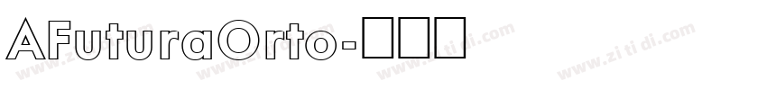 AFuturaOrto字体转换