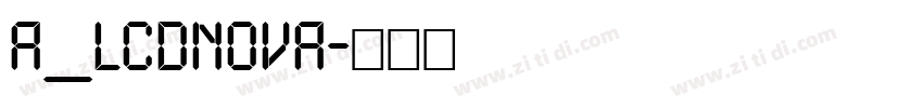 a_LCDNova字体转换