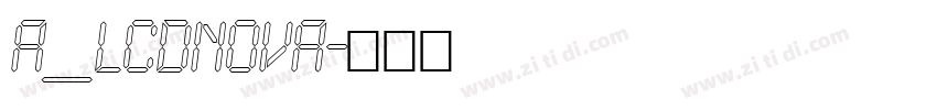 a_LCDNova字体转换