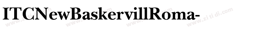 ITCNewBaskervillRoma字体转换