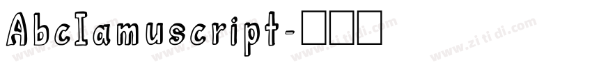 AbcIamuscript字体转换