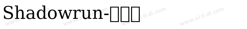 Shadowrun字体转换