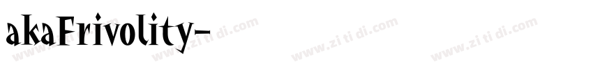 akaFrivolity字体转换